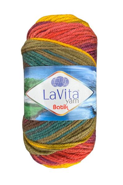 LaVita Yarn Batik Hand Knitting Yarn Dg10 Plum-red