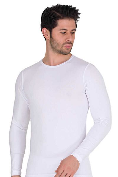 Berrak White Men's Modal Long Sleeve Undershirt - 1040