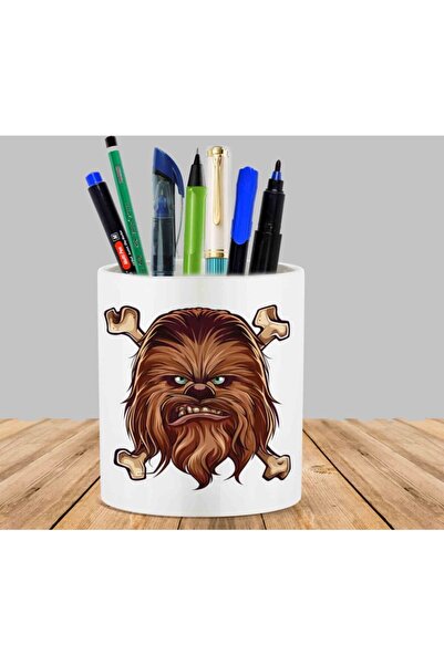 ART HEDİYE حامل أقلام على شكل أصيص زهور الصبار من تشوباكا ستار وورز