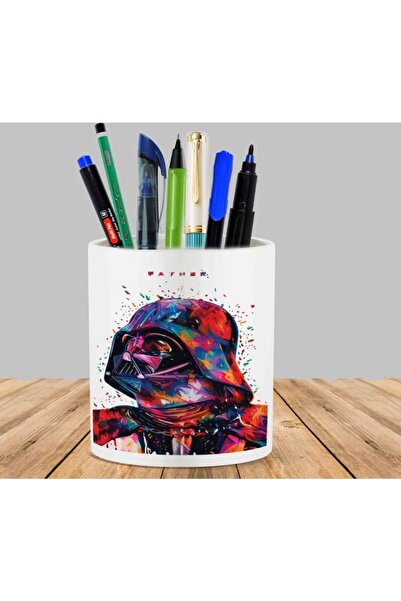ART HEDİYE حامل أقلام على شكل أصيص زهور من Star Wars Darth Vader Galaxi Cactus