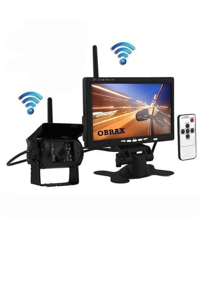 Kablosuz 7 Inç Monitör Ve 18 Ledli Kablosuz Arka Görüş Kamera Sistemi