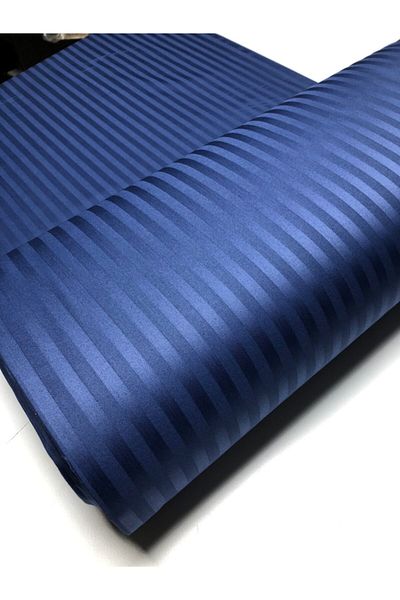FAAL King Size, Striped Cotton Satin Sheet And Pillowcase