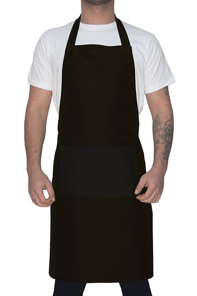 DrMia Kitchen Apron Black Color Pocket Apron Chef Apron Unisex