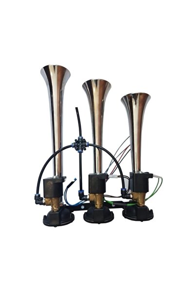 DİDONK Arap Korna Italyan Tipi 12v Kromaj 3 Borulu