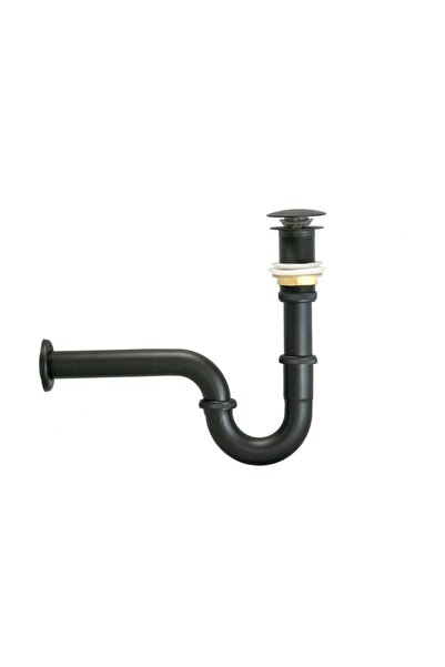 LPD LİDER سيفون حوض أسود غير لامع مع أنبوب U