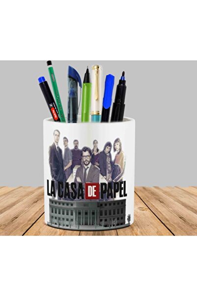 ART HEDİYE حامل أقلام La Casa De Papel Building Gamers على شكل صبار عصاري