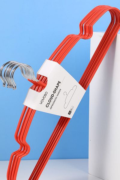 YOYOSO Ρούχα με επίστρωση PVC Αντιολισθητικά σε σχήμα σύννεφου Κρεμάστρα ντουλάπας 10 τμχ Πορτοκαλί 41 Χ 20 εκ.