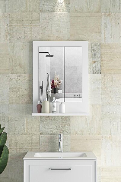 bluecape Beyaz Raflı Banyo Dolabı  45x60 cm
