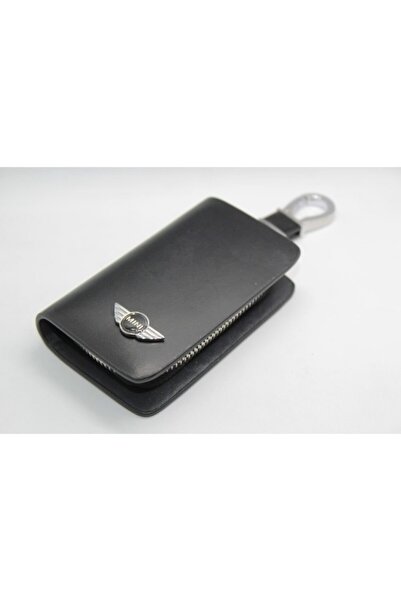 idealaksesuar Mini Cooper Deri Fermuarlı Anahtarlık