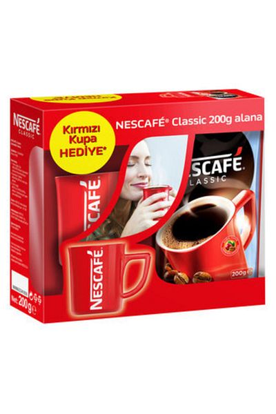 Nescafe كوب كلاسيكي أحمر 200 جرام