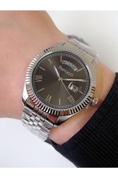 Ferrucci Erkek Çift Takvimli Kol Saati Fc 13029tm.01gm