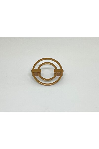 İNTERİO Bronz Çiftli Halka Dolap Çekmece Mobilya Kulpları 32 Mm 6 cm Çapında