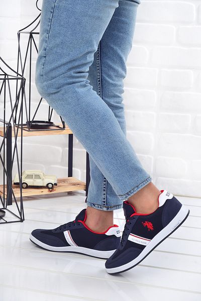 U.S. Polo Assn. Men's Navy Blue Casual Sneakers Kares 3376