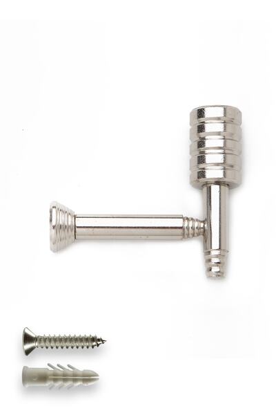 wenthi Suport pentru perdea cu dungi gri (argintiu), Renso Venti