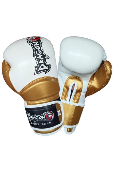 Dragondo Carbon 5 White Muay Thai Boxing - 10 Oz DragonDo Kick-Boxing