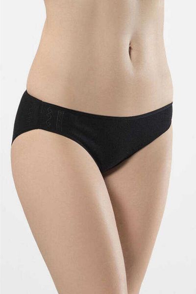 TÜREN Set de 2 chiloți bikini 100% bumbac jacquard pentru femei