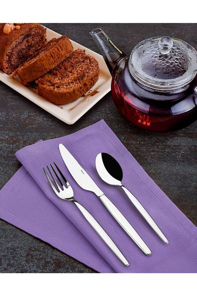 Hisar Optima Lidya 36 Piece Steel Fork Spoon Knife Set