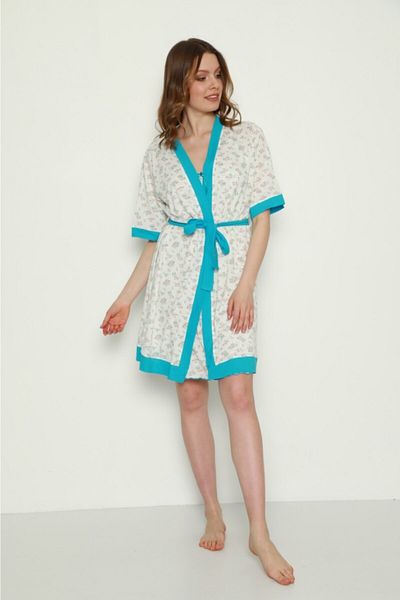 ATINÇ Women's Summer Dressing Gown Nightgown Cotton Strap Set - 2-Piece Combed Cotton Set