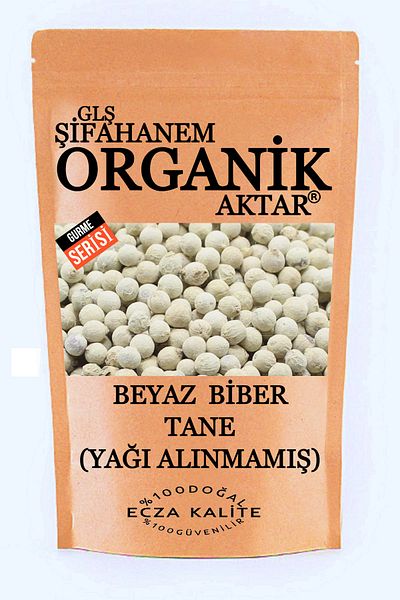 GLŞ ŞİFAHANEM ORGANİK AKTAR White Pepper White Black Pepper 50 Gr