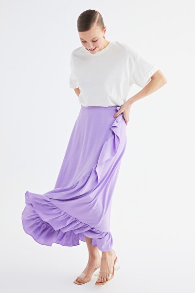 Trendyol Modest Skirt - Purple - Midi