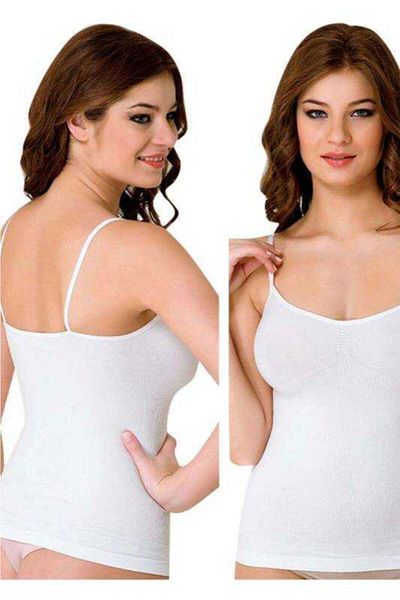 Emay - Thin Strap Ripped Undershirt 5011