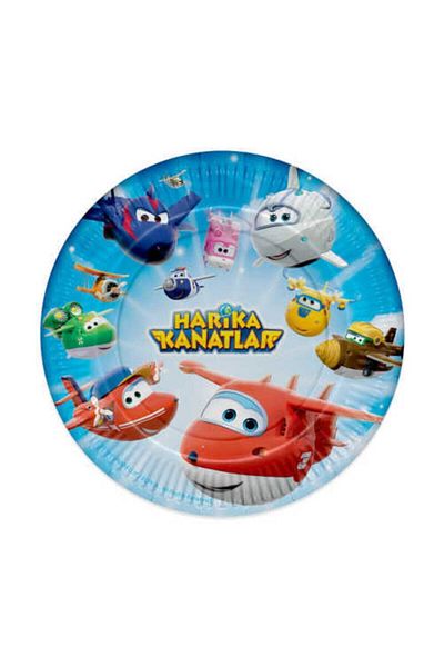 PapatyamPartiEvi Plate Cardboard Wonderful Wings 23cm
