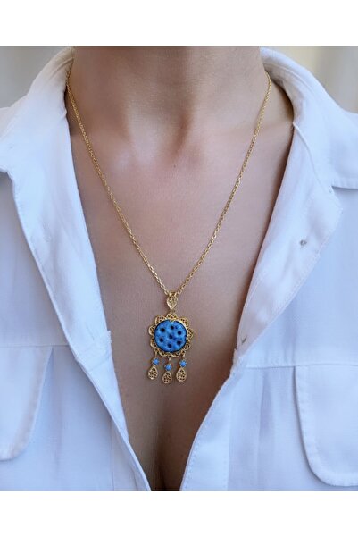 Midyat Gümüş Gümüş Altın Yaldız Yedi Delikli Telkari Süryani Nazar Boncuğu Ko...