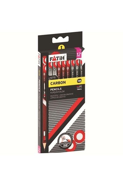 Fatih Carbon Black Lata Pencil 12 Pieces Round