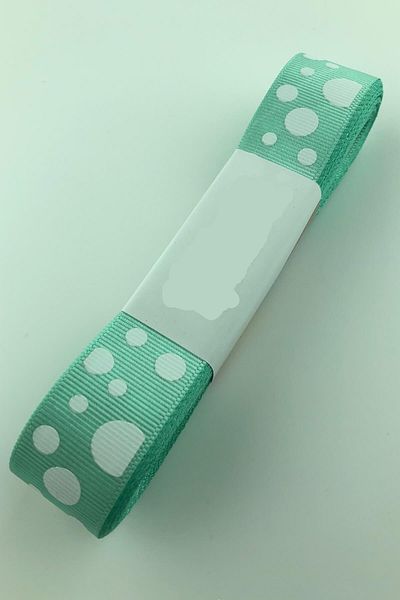 Hobigram Water Green Small Large Polka Dot Grosgrain Ribbon – Κορδέλα, Κομψό Σχέδιο, Γυναικείο Αξεσουάρ – Κορδέλα