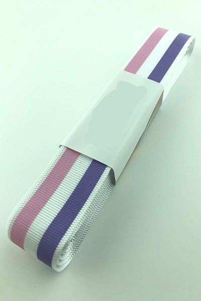Hobigram Ροζ λιλά γραμμή εμπριμέ Grosgrain κορδέλα – Προσαρμοσμένο σχέδιο, αξεσουάρ, ποιοτική παραγωγή, εντυπωσιακό στυλ