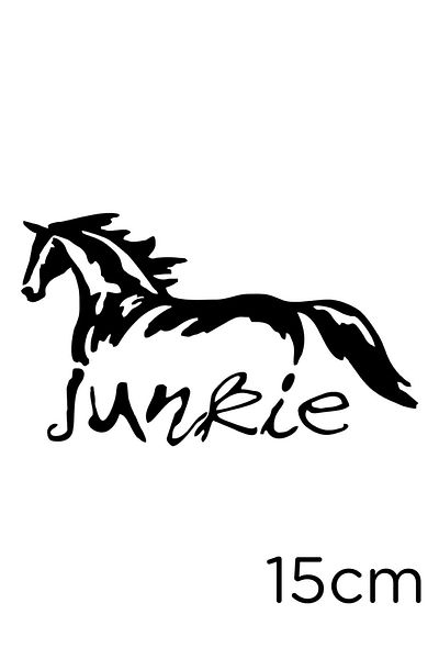 MIGNATIS Junkie Text și Pastă Autocolant Cal Cal 15cm - Negru