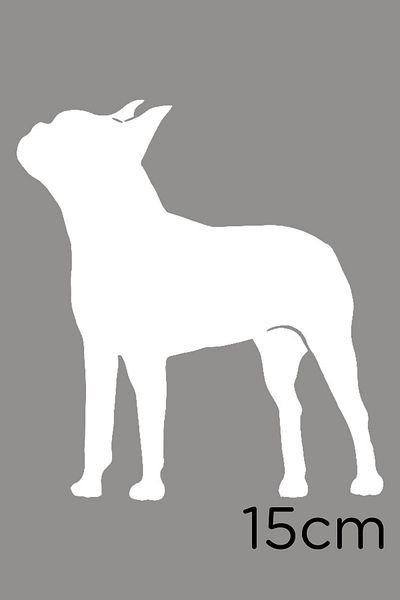 MIGNATIS Autocolant Pitpull Dog Etichetă 15cm - Alb