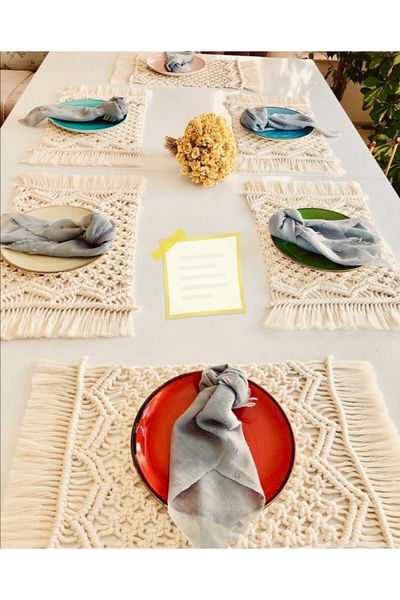 Foksan Deri Macrame Runner Tablecloth