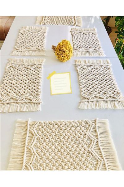 Foksan Deri Macrame Runner Tablecloth