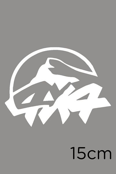 MIGNATIS Autocolant accesoriu pentru inscripții de munte și 4x4 pentru vehicul de curse offroad 4x4 15cm - alb