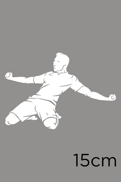 MIGNATIS Autocolant Gol Atip Sevinen Arms Fotbalist în aer liber 15cm - Alb