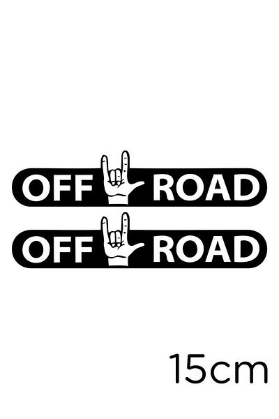 MIGNATIS 4x4 Ofroad Scriere și autocolant pentru semne de mână Lipire 15cm - Negru