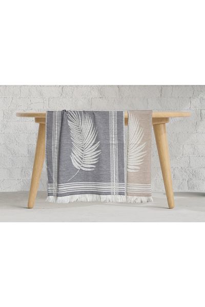 Lucy and Home Jacquard Fringed Kitchen Drying Cloth 50x70 cm 2-pack