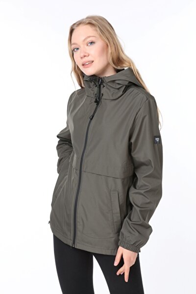 GHASSY CO Women's Khaki Slit Detailed Seasonal Khaki Sports Jacket