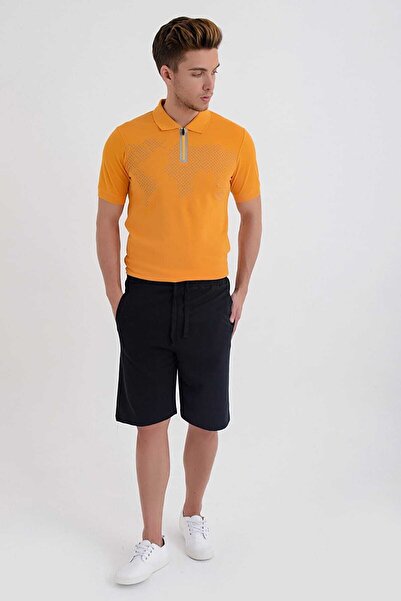 DYNAMO Мъжки черни къси панталони с джоб с еластична талия и бермуди