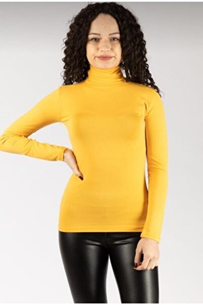 kuayscarfs Gilet cu mânecă lungă din Lycra galben pentru femei Bady