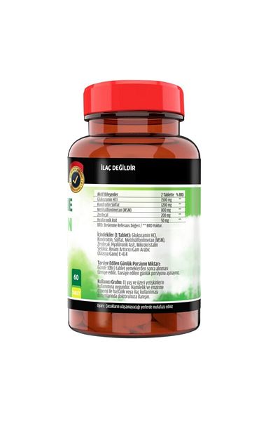 NCS Glucosamine Chondroitin Msm Hyoluronic Acid Turmeric 60 Tablets Gl