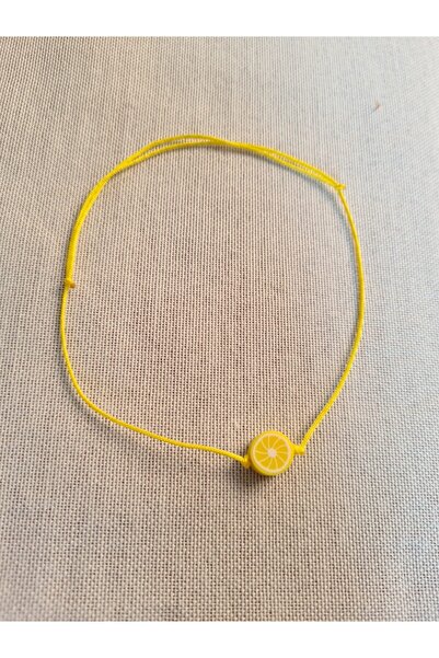 ONEPRETTYWISH Kadın Sarı Limon Meyve İp Halhal