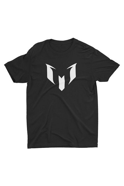 Bubus Unisex Lionel Messi Logo Black T-Shirt