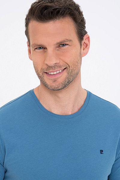 Pierre Cardin Μπλουζάκι Indigo Blue Slim Fit Crew Neck Basic