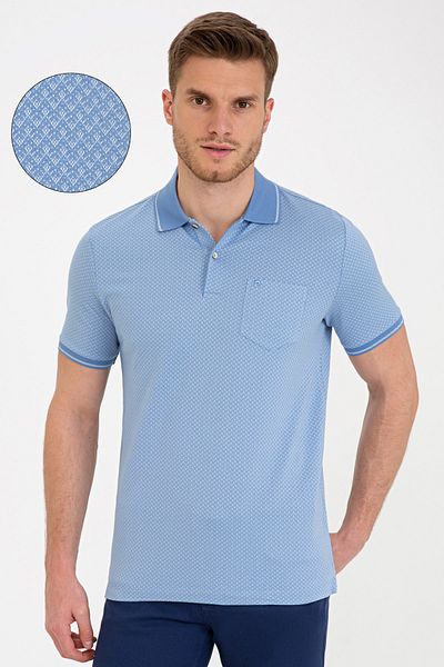 Pierre Cardin Μπλουζάκι με γαλάζιο γιακά Polo Regular Fit