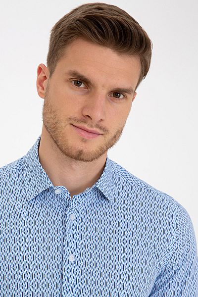 Pierre Cardin Πουκάμισο Navy Blue Slim Fit