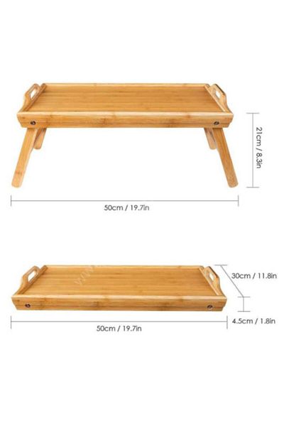 Nunes Kitchen Gönül Foldable Enjoyment Tray with Bamboo Legs