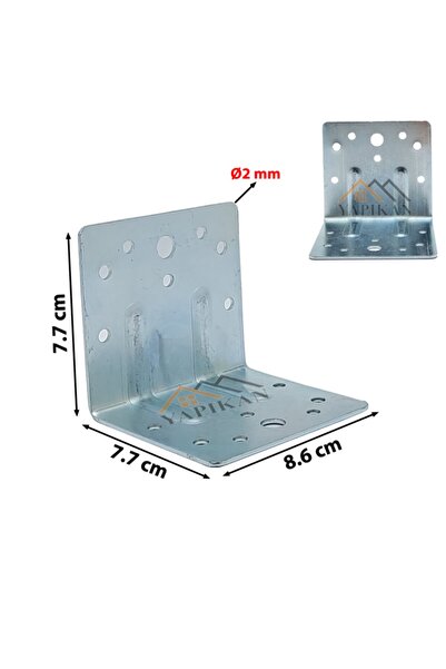 Yapıkan 2 Adet Masa Aparatı L Demir Gönye Köşebent 2x86x77x77mm -mobilya Dola...