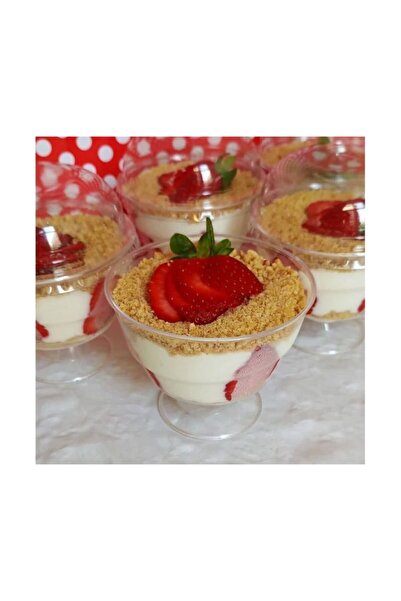 tahtasepet 10 Lu Magnolia Ayaklı Mika Kase + Plastik Kapak -dondurma Magnolya...